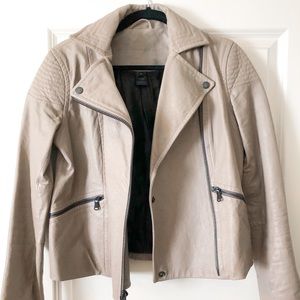 Marc by Marc Jacobs grey leather jacket